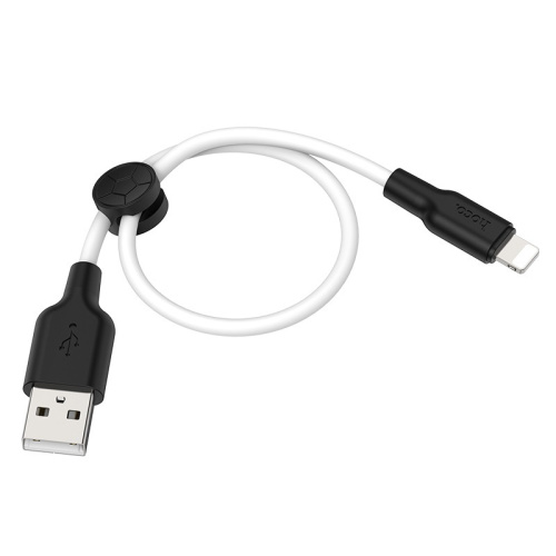 USB кабель Lightning 100cm Hoco X21 Plus Silicone 2A black white  - UkrApple