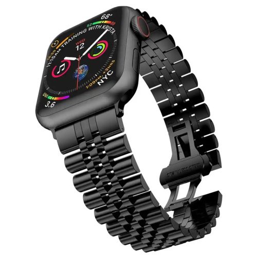 Ремінець для Apple Watch 38/40/41 mm Metall New 5-bead black: фото 3 - UkrApple