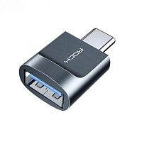 Перехідник Rock USB AF to Type-C 3.0 Adapter  gray CA03