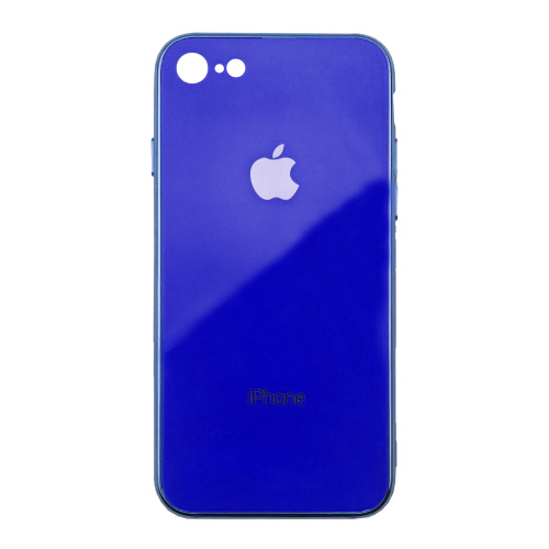 Чехол накладка xCase на iPhone 6 Plus/6s Plus Glass Case Logo Metallic blue - UkrApple