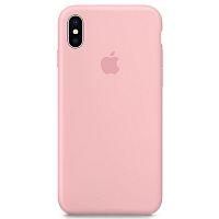 Чехол накладка xCase для iPhone X/XS Silicone Case Full светло-розовый