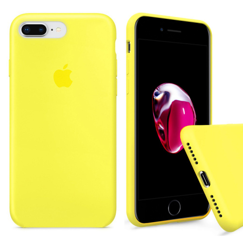 Чехол накладка xCase для iPhone 7 Plus/8 Plus Silicone Case Full лимонный - UkrApple