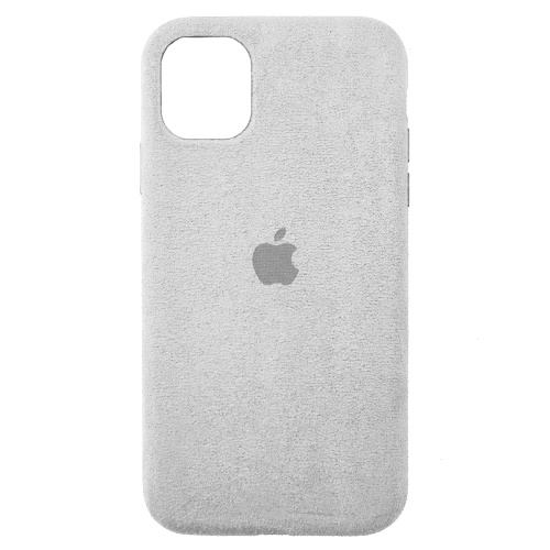 Чохол накладка для iPhone 11 Pro Max Alcantara Full white - UkrApple