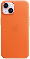 Чохол iPhone 14 Plus Leather Case with MagSafe orange