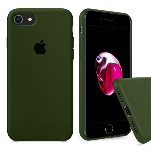 Чехол накладка xCase для iPhone 7/8/SE 2020 Silicone Case Full olive - UkrApple