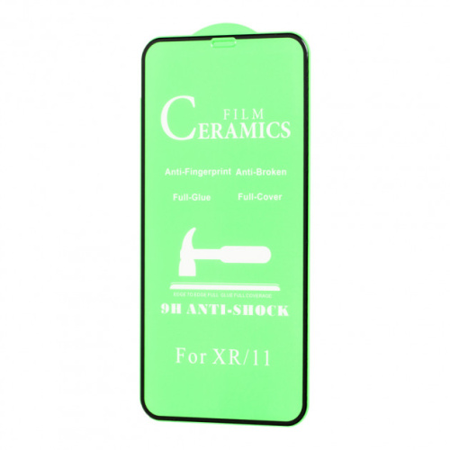 Захисне скло CERAMIC для iPhone XR/11 чорне - UkrApple