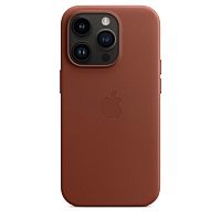 Чохол iPhone 14 Pro Leather Case with MagSafe A umber