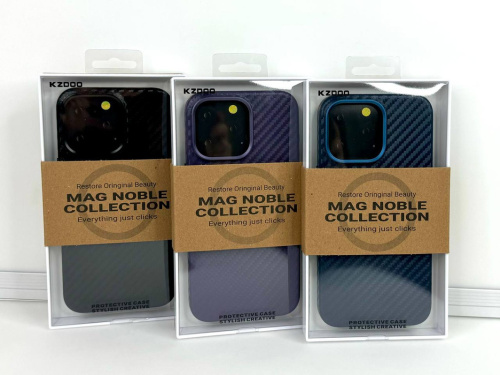 Чохол iPhone 15 Pro Max Mag Noble collection carbon blue: фото 3 - UkrApple