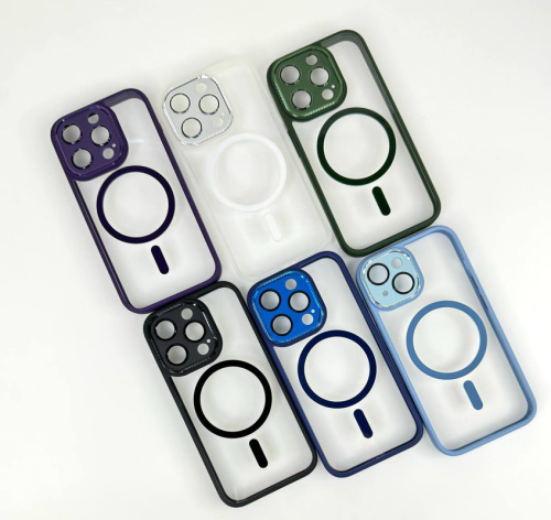 Чохол iPhone 15 Crystal Case Full Camera with MagSafe purple : фото 12 - UkrApple