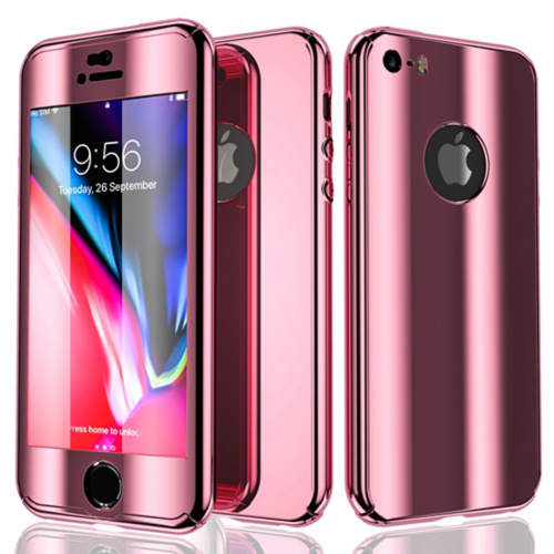 Чехол накладка xCase на iPhone Х 360° Mirror Case розовый - UkrApple