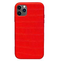 Чохол накладка xCase для iPhone 11 Pro Max Leather Case Full Crocodile Red