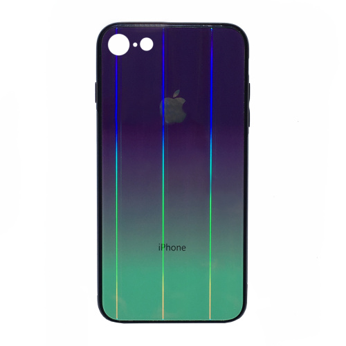 Чехол накладка xCase на iPhone 7/8/SE 2020 Glass Shine Case Logo light purple - UkrApple