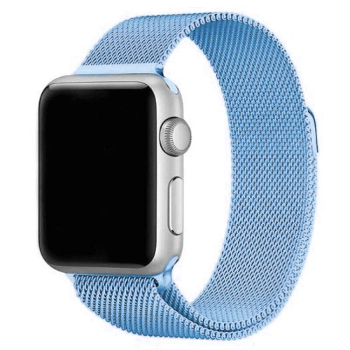 Ремінець xCase для Apple watch 42/44/45/49 mm Milanese Loop Metal Neon Blue - UkrApple
