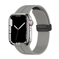 Ремінець для Apple Watch 42/44/45/49 mm New Silicone band grey