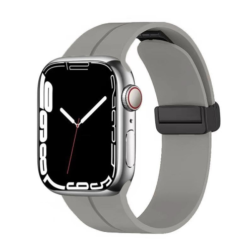 Ремінець для Apple Watch 42/44/45/49 mm New Silicone band grey - UkrApple