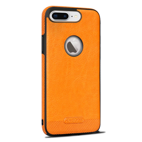 Чехол накладка xCase для iPhone 7 Plus Leather Logo Case yellow - UkrApple