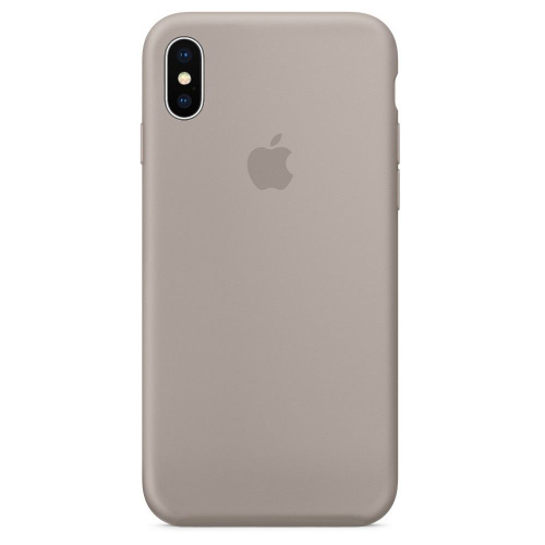 Чехол накладка xCase для iPhone X/XS Silicone Case Full светло-серый - UkrApple