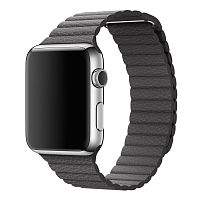 Ремінець xCase для Apple watch 38/40/41 mm Leather Loop Charcoal grey (темно серый)
