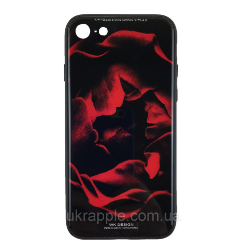 Чехол наклака для iPhone 7/8/SE 2020 White Knight Pictures Glass красная роза - UkrApple