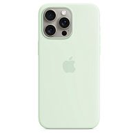 Чохол iPhone 15 Pro Max Silicone Case with MagSafe soft mint 