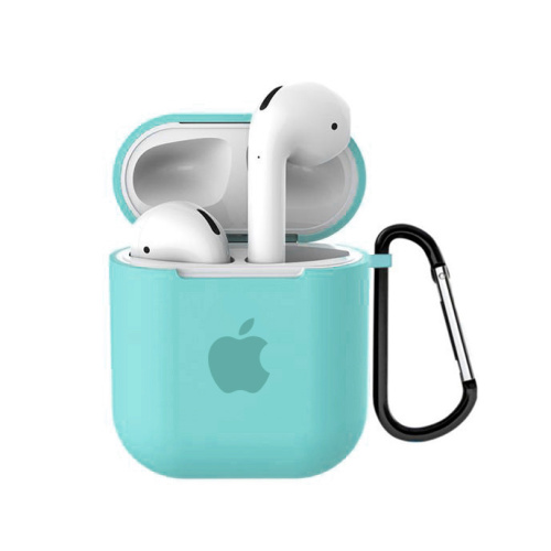 Чехол для AirPods/AirPods 2 silicone case with Apple Sea blue - UkrApple