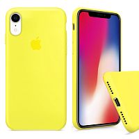 Чехол накладка xCase для iPhone XR Silicone Case Full лимонный