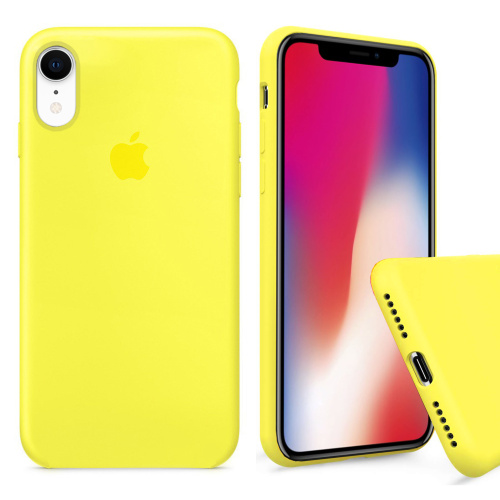Чехол накладка xCase для iPhone XR Silicone Case Full лимонный - UkrApple