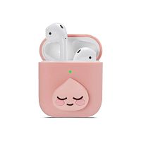 Чехол для AirPods/AirPods 2 silicone case Happy drop pink