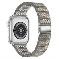 Ремінець для Apple Watch 42/44/45/49 mm Resin band New silver