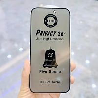 Захистне скло Privacy 5S ESD iPhone 15 Pro Мах black 