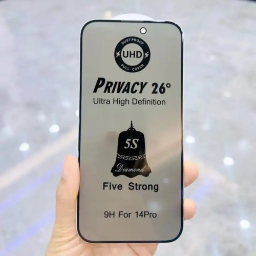 Захистне скло Privacy 5S ESD iPhone 15 Pro Мах black  - UkrApple