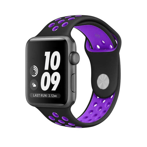 Ремінець xCase для Apple Watch 42/44/45/49 mm Sport Nike Black ultra violet - UkrApple