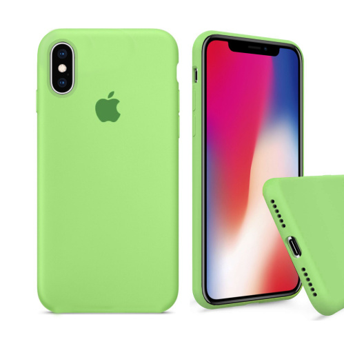 Чехол накладка xCase для iPhone X/XS Silicone Case Full lime green - UkrApple