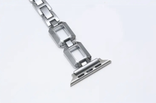 Ремінець для Apple Watch 42/44/45/49 mm Fashion coarse weaving silver: фото 3 - UkrApple