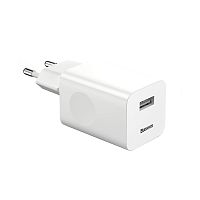 Мережева зарядка USB для iPhone Baseus Quick Charge 1USB 3.0A біла