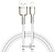 USB кабель Lightning 100cm Baseus Cafule Metal 2.4A white  - UkrApple