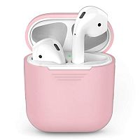 Чехол для AirPods/AirPods 2 silicone case светло-розовый
