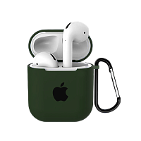 Чехол для AirPods/AirPods 2 silicone case with Apple Cyprus green