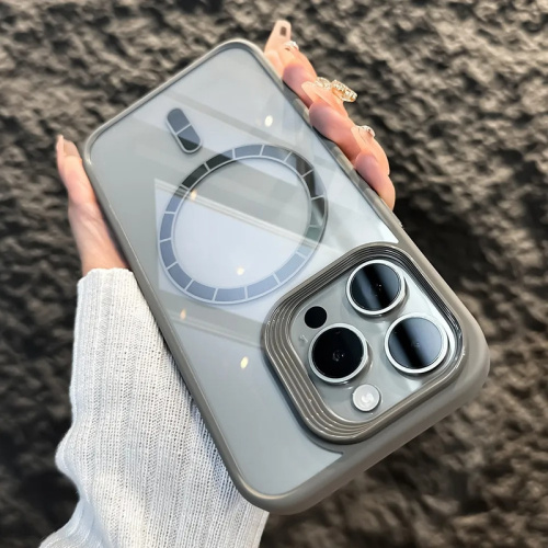 Чохол iPhone 15 Pro Crystal Case with MagSafe Mirror gray  - UkrApple