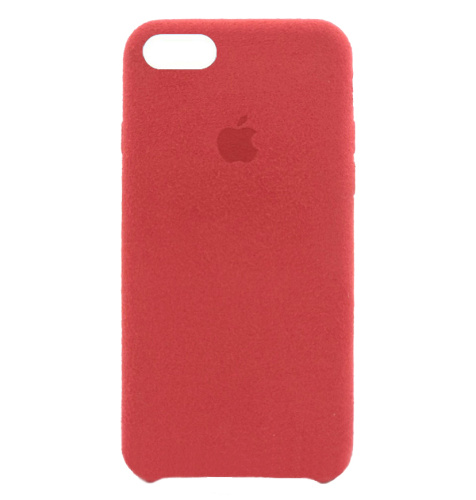 Чехол накладка для iPhone 7/8/SE 2020 Alcantara red - UkrApple