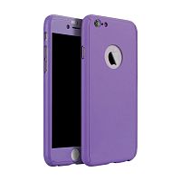 Чехол накладка xCase на iPhone Х Full Cover 360 Logo фиолетовый
