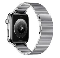 Ремінець для Apple Watch 42/44/45/49 mm Link Metall New Magnetic silver
