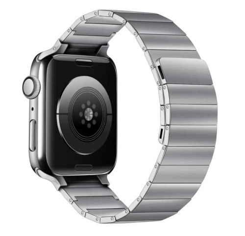 Ремінець для Apple Watch 42/44/45/49 mm Link Metall New Magnetic silver - UkrApple