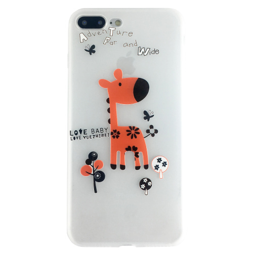 Чехол накладка на iPhone 6/6s красный жираф, плотный силикон - UkrApple
