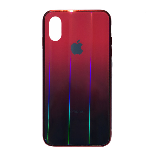 Чехол накладка xCase на iPhone X/XS Glass Shine Case Logo raspberries - UkrApple