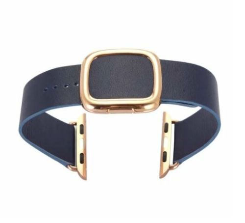 Ремінець xCase для Apple watch 38/40/41 mm Modern Buckle Leather gold midnight blue - UkrApple