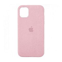 Чохол накладка для iPhone 12 Mini Alcantara Full pink sand