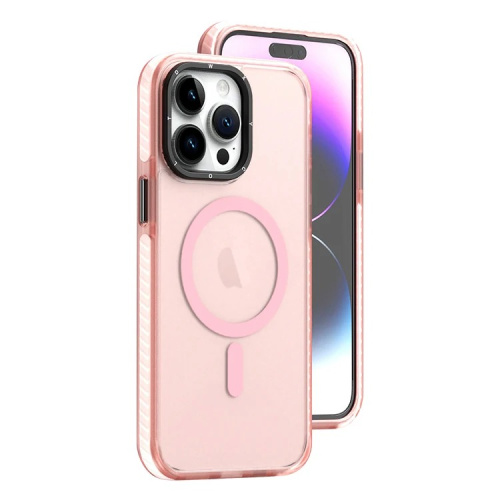 Чохол iPhone 15 Pro Frosted with MagSafe  pink  - UkrApple
