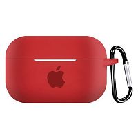 Чехол для AirPods PRO silicone case with Apple Red