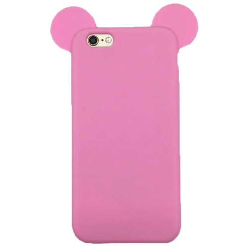 Чехол накладка на iPhone 6/6s Ушки Микки розовый, силиконовый - UkrApple